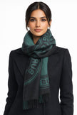 BURBERRY Wool Logo Scarf - Green image 0