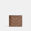 COACH Id  Billfold Wallet In Signature Canvas - Tan/Black image