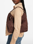 Guess Demelza Faux-Suede Hobo Bag - Brown image 4
