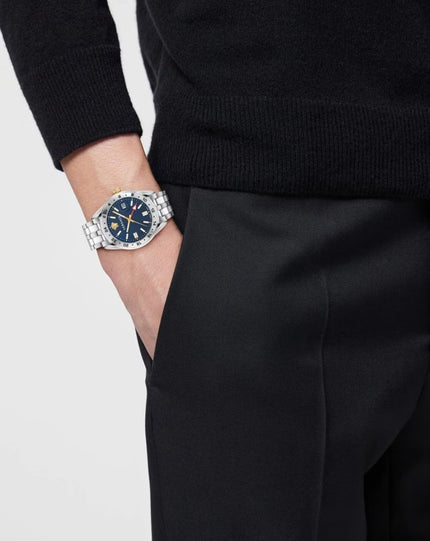 VERSACE Greca Time GMT Quartz Blue Dial Men's Watch image 1