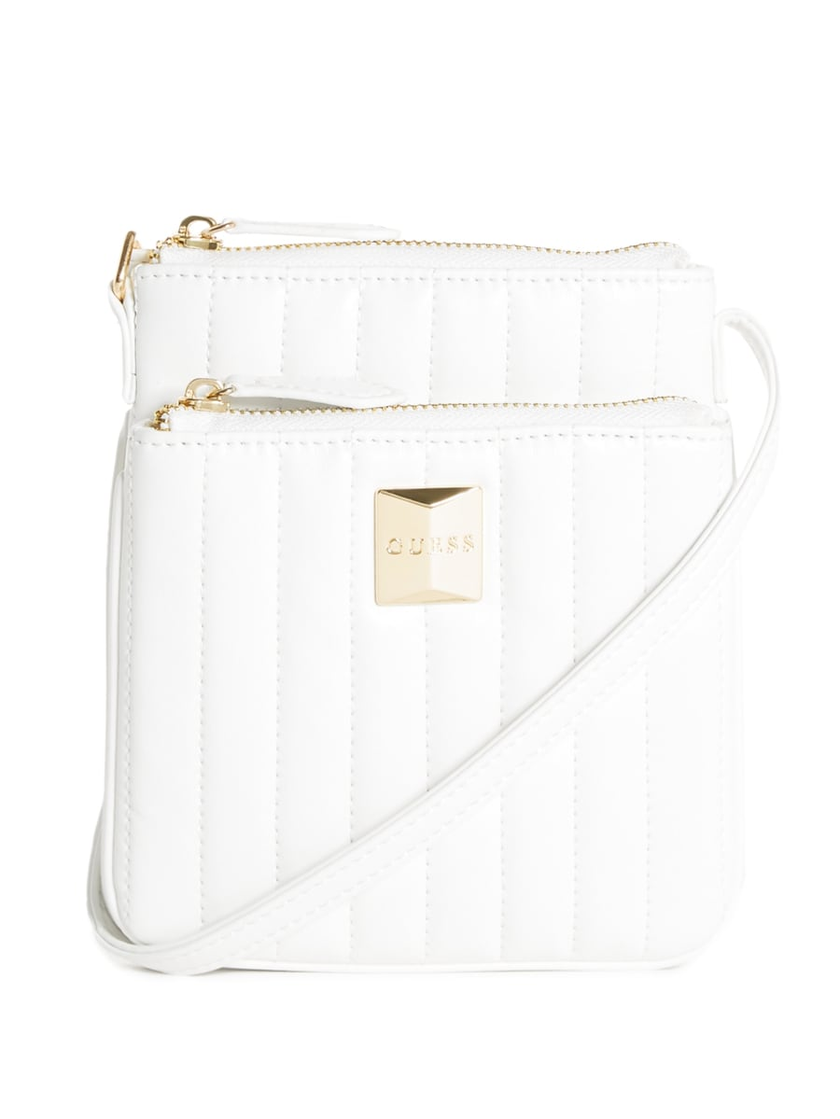 GUESS Phoebe Mini Pancake Crossbody - White image