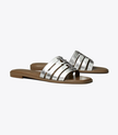 TORY BURCH Ines Slide - Silver / Wild Mushroom image 3