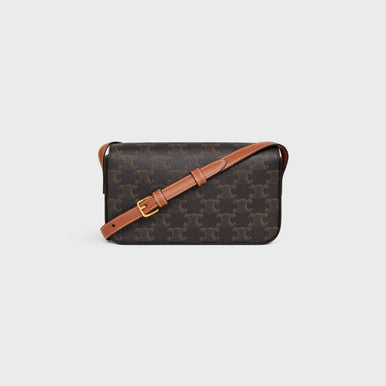 CELINE  Triomphe Canvas and Calfskin Claude Shoulder Bag (@Delhi Studio) image 3
