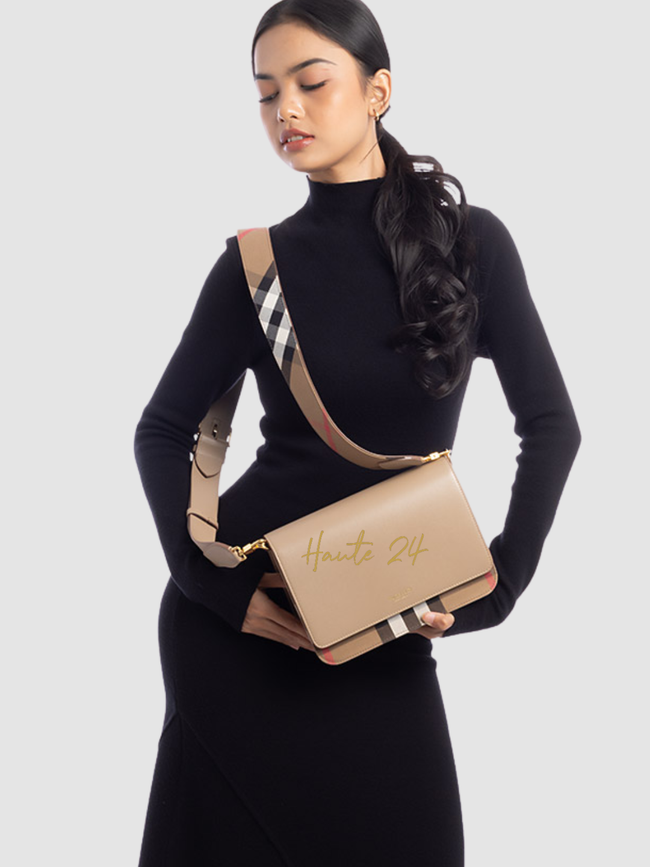 [AT DELHI] BURBERRY Mackford Shoulder Bag - Beige image 0