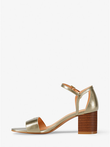MICHAEL KORS Hannah Metallic Block Heel Sandal image 0