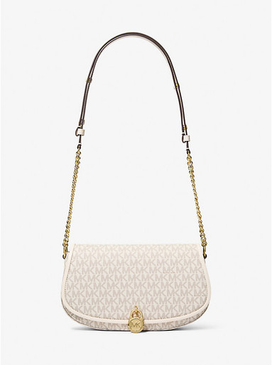 MICHAEL KORS  Mila Medium Signature Logo Messenger Bag - Multi Light Cream image 2