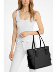MICHAEL KORS  Voyager Large Saffiano Leather Tote Bag - Black image 1