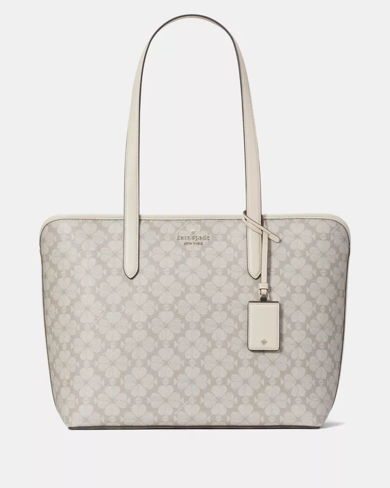 [AT DELHI] KATE SPADE Signature Spade Flower Large Tote - Dark Beige Multi image 0