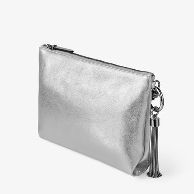 JIMMY CHOO Callie Metallic Leather Clutch Bag image 5