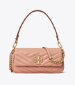 TORY BURCH  Small Kira Chevron Flap Shoulder Bag - Meadow Sweet / Rolled Gold image 3