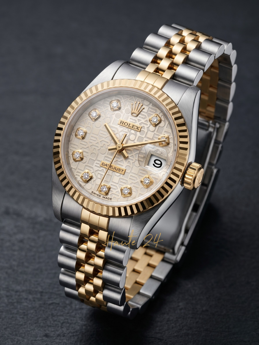 [AT DELHI] [STORE DISPLAY MODEL] ROLEX Datejust Steel Yellow Gold Silver Diamond Dial Ladies Watch 26 mm image 0