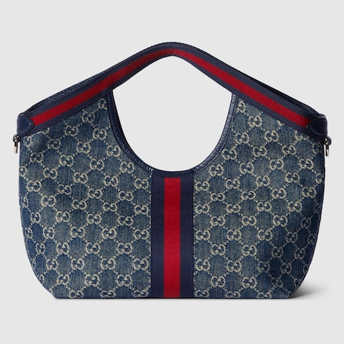 GUCCI Giglio Small Tote Bag - Blue and White image 3
