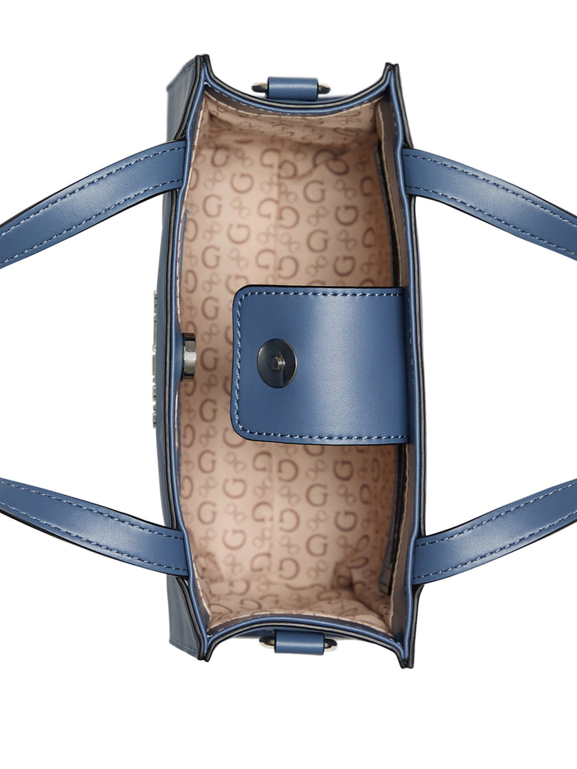 Guess Breena Logo Mini Tote - Blue image 3
