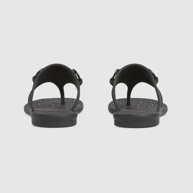 GUCCI Women's  Thong Sandals With Horsebit - Black image 0