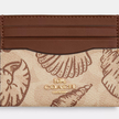 COACH Slim Id Card Case In Signature Canvas With Shell Print image 1