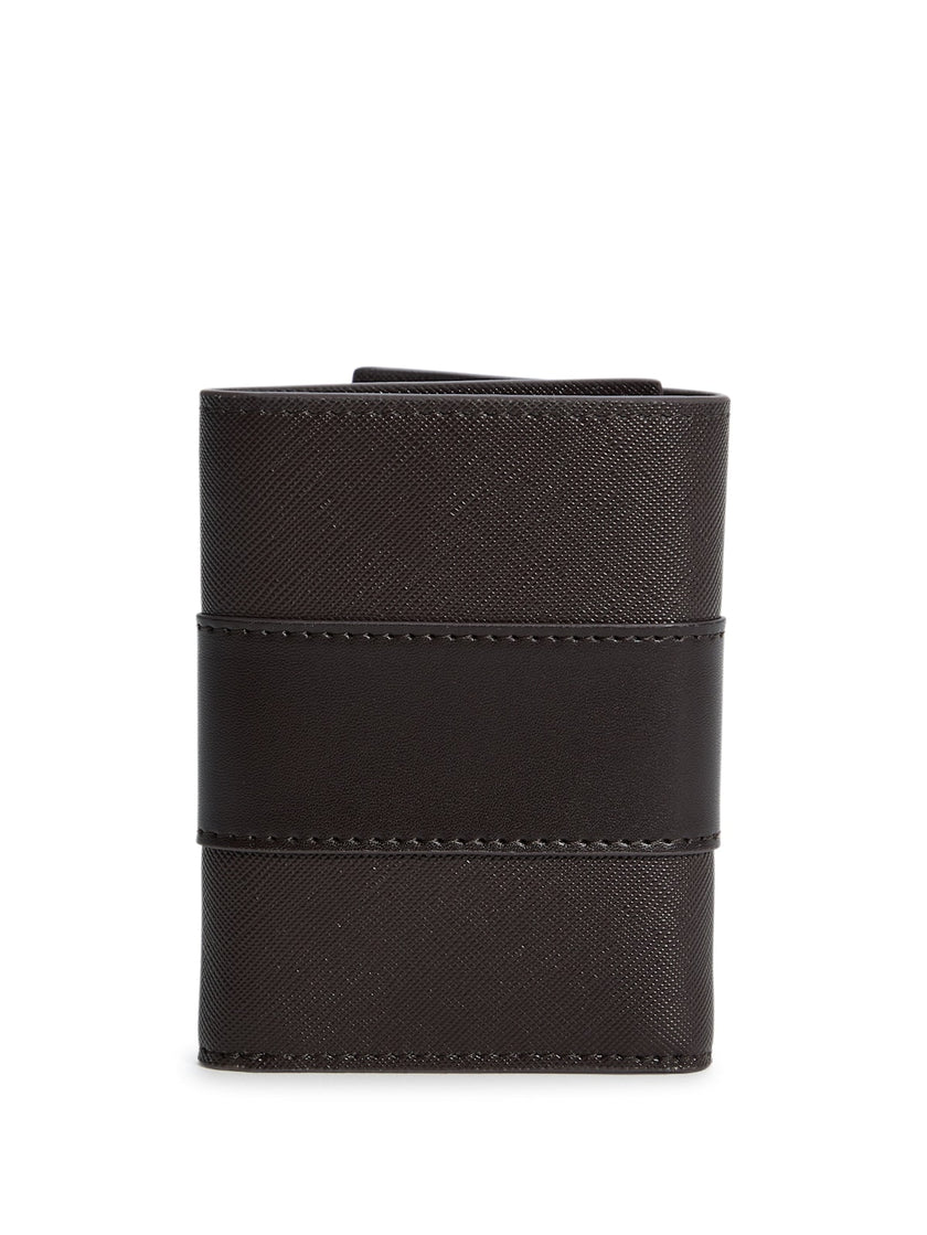 Guess Debossed Logo Trifold Wallet - Brown image 1