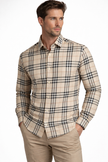 BURBERRY Check Cotton Shirt – Beige image 0