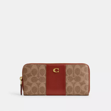 COACH Essential Slim Accordion Zip Wallet In Signature Canvas image 3