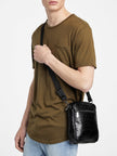Guess Gio Logo Top-Zip Crossbody - Black image 1