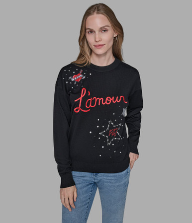 KARL LAGERFELD Lamour Embellished Sweater image 2