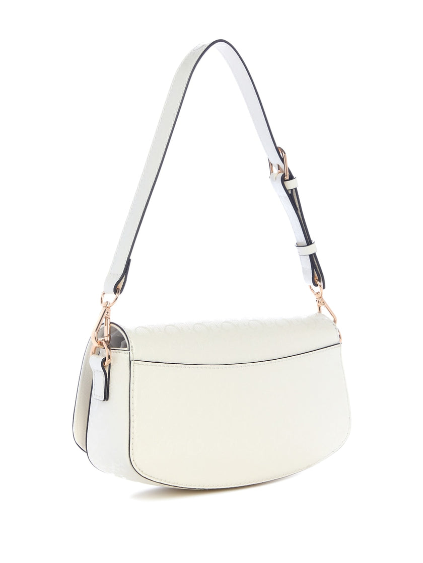 Guess Lumina Logo Shine Shoulder Bag - White image 2