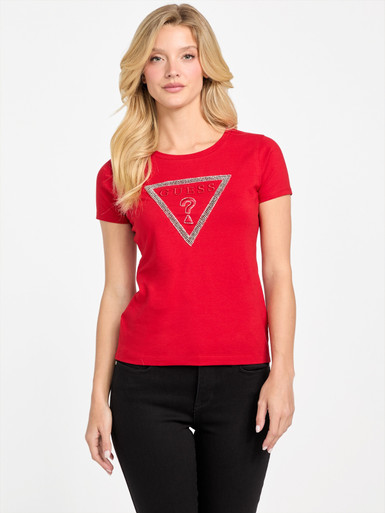 GUESS Eco Charlee Logo Tee Red image 5