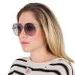 SALVATORE FERRAGAMO Salvatore Blue Gradient Round Ladies Sunglasses (Arriving In Delhi) image 1