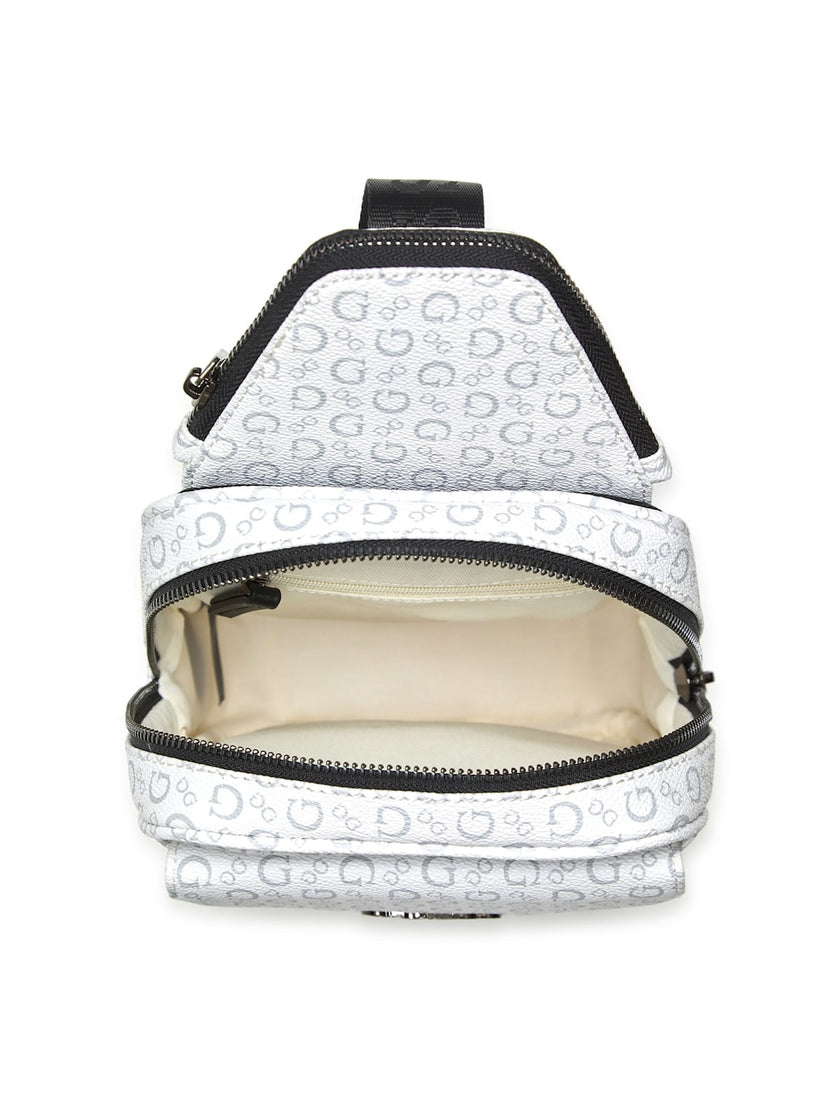 Guess Gio Logo Men'S Sling Bag - White image 3