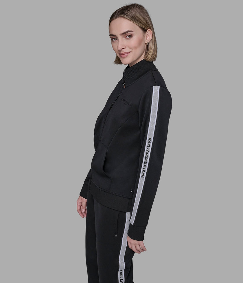 KARL LAGERFELD Co-ord Logo Tape Track Jacket (Arriving In Delhi) image 2