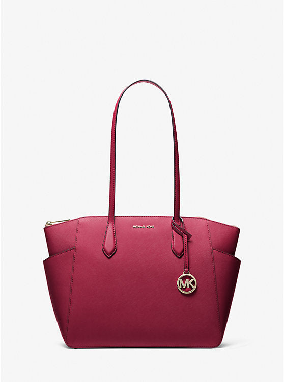 MICHAEL KORS Marilyn Medium Saffiano Leather Tote Bag - Cherry image 0