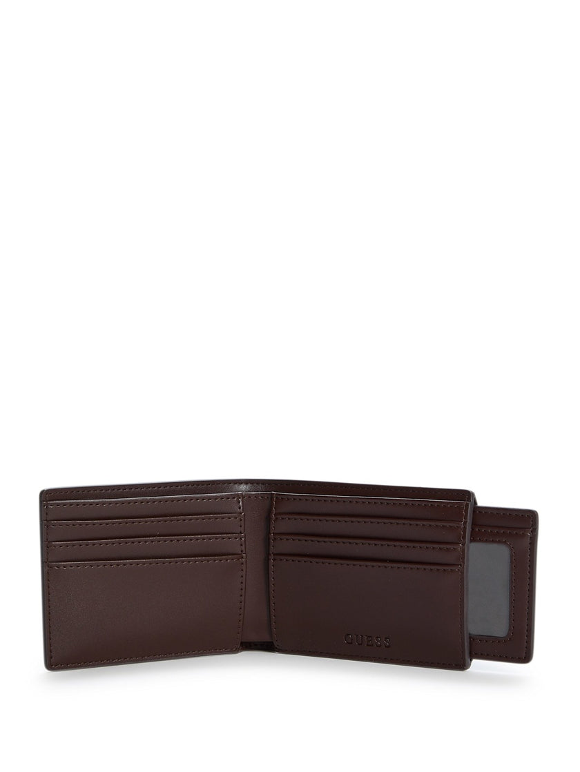 Guess Croc-Embossed Bifold Wallet - Brown image 2