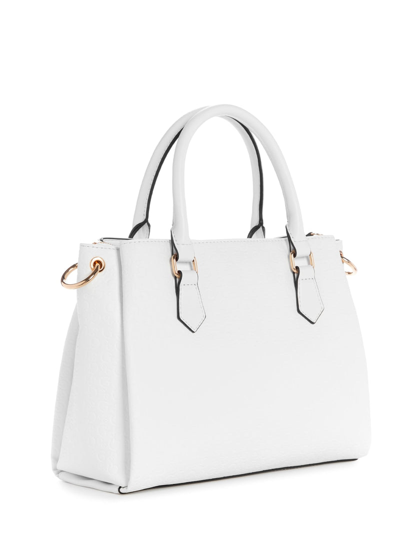 Guess Zakaria Debossed Logo Satchel - White image 1
