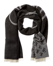 JIMMY CHOO Logo All Over Wool Scarf Black image 1