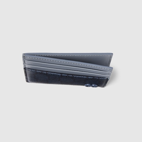 GUCCI Dusty Blue Trim GG Card Case image 2