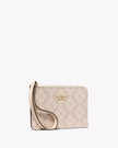 KATE SPADE Lucy Spade Flower Small Card Holder Wristlet - Dark Beige Multi image 1
