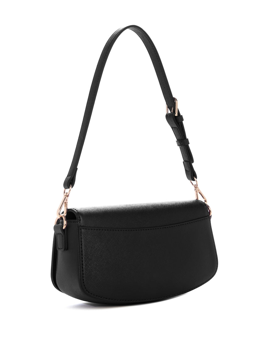 Guess Lumina Saffiano Shoulder Bag - Black image 1