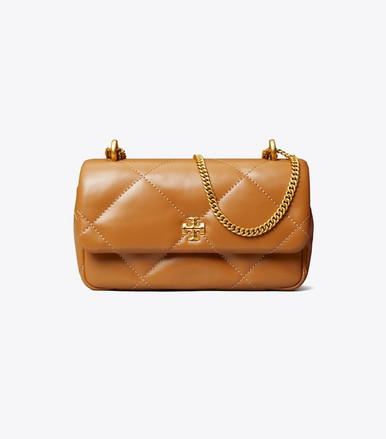 TORY BURCH Mini Kira Diamond Quilt Flap Bag -  Tan image 1