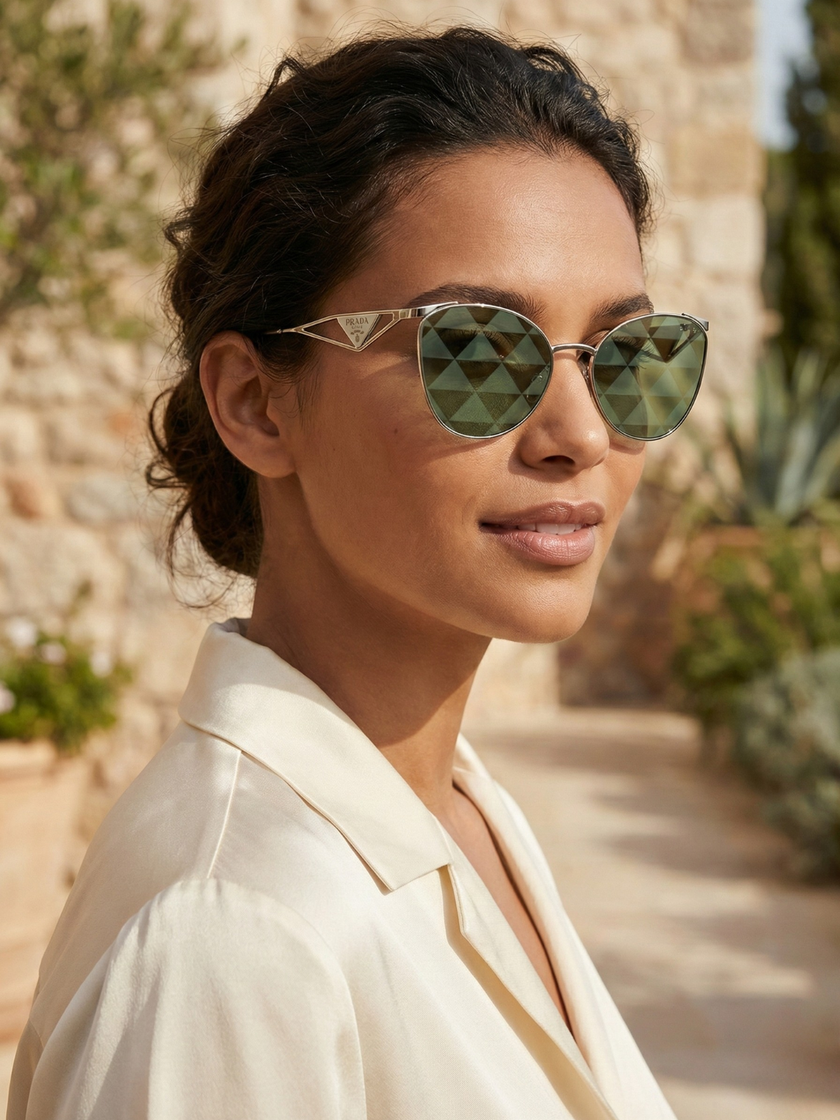 [AT DELHI] PRADA spr50z 59 Silver Sunglasses image 0