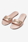 [AT DELHI] GUCCI KIM SLD Satin With Embriodery Slides Pink image 0