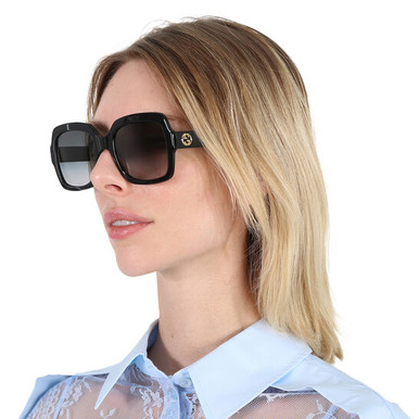 GUCCI Grey Square Ladies Sunglasses  GG0036SN 001 54 image 1