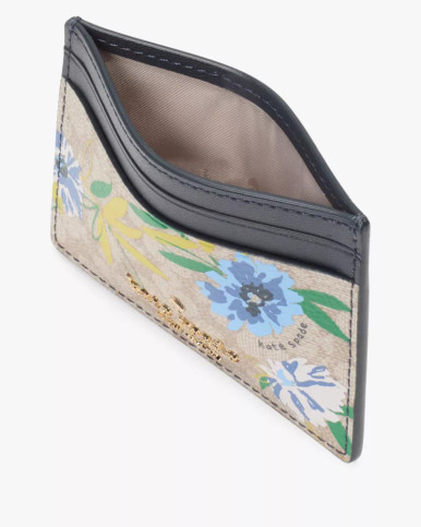 KATE SPADE Spade Flower Floral Small Slim Card Holder image 1