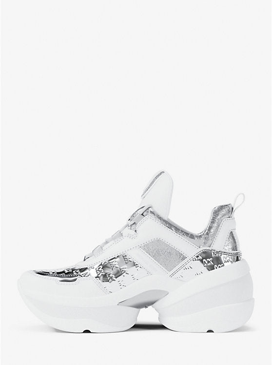 MICHAEL KORS Olympia Mixed-Media Trainer image 1