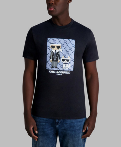 KARL LAGERFELD Kocktail Karl And Choupette Tee Black image 2