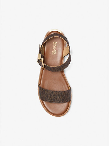 Michael Kors Richie Signature Logo Platform Espadrille Sandal - Brown image 0