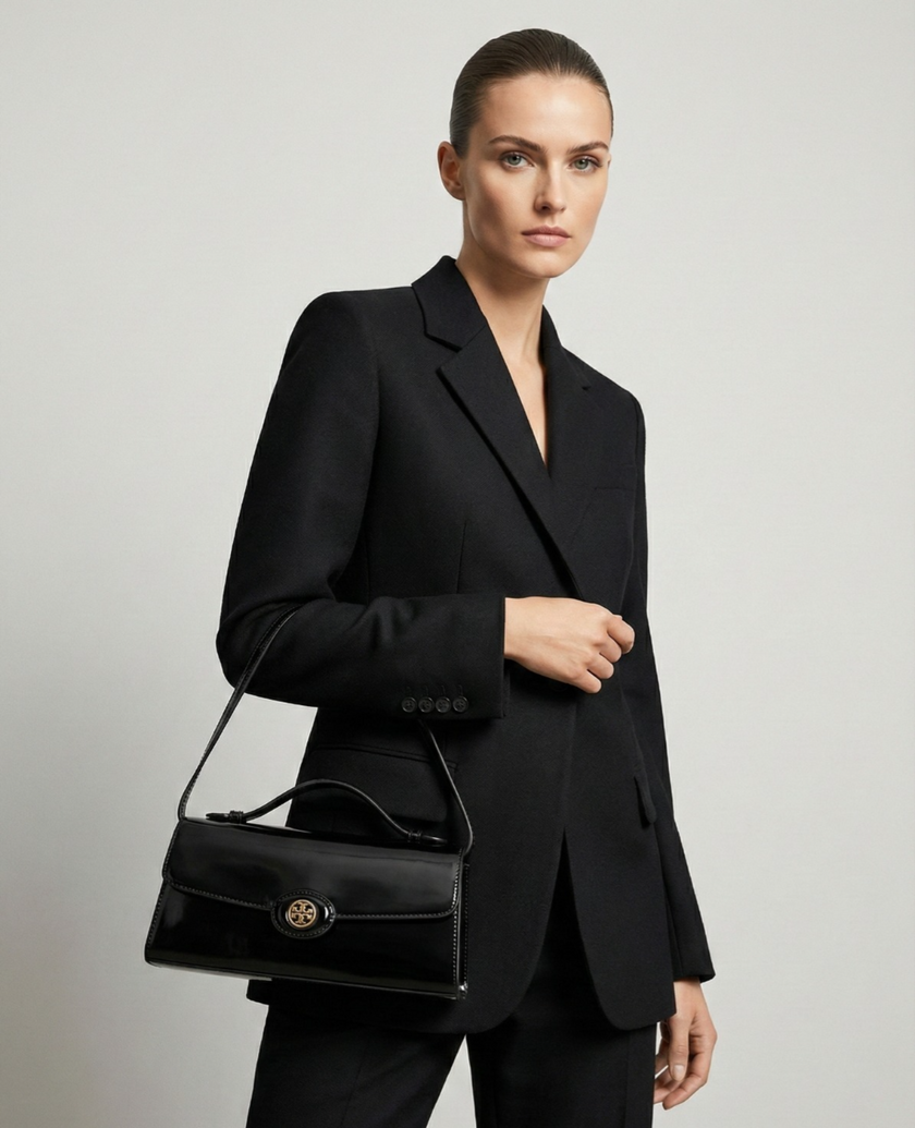 TORY BURCH Mini Robinson Spazzolato Crossbody - Black image 0