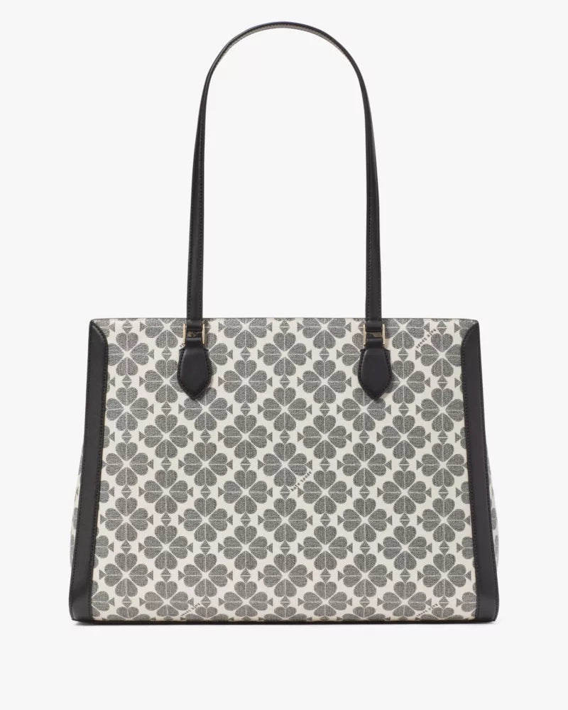 [AT DELHI] KATE SPADE Signature Spade Flower East West Large Laptop Tote - Black Multi image 5