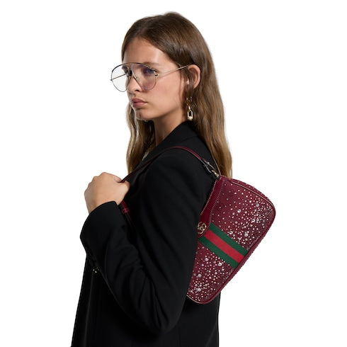 GUCCI Ophidia Small Shoulder Bag With Crystals image 1