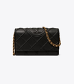 TORY BURCH Fleming Soft Chain Wallet - Black image