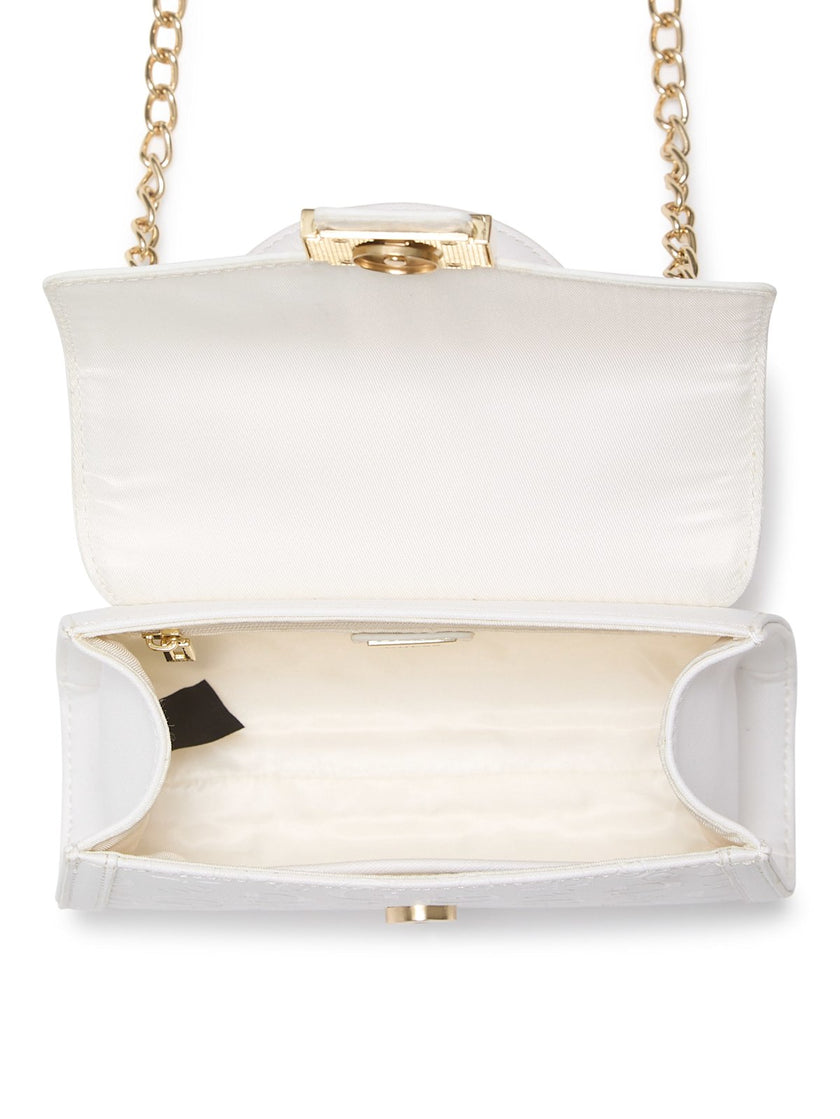 Guess Sabrina Top-Handle Mini Bag - White image 3