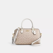 COACH Rowan Satchel Bag In Signature Canvas -  Gold/Sand/Chalk image 3